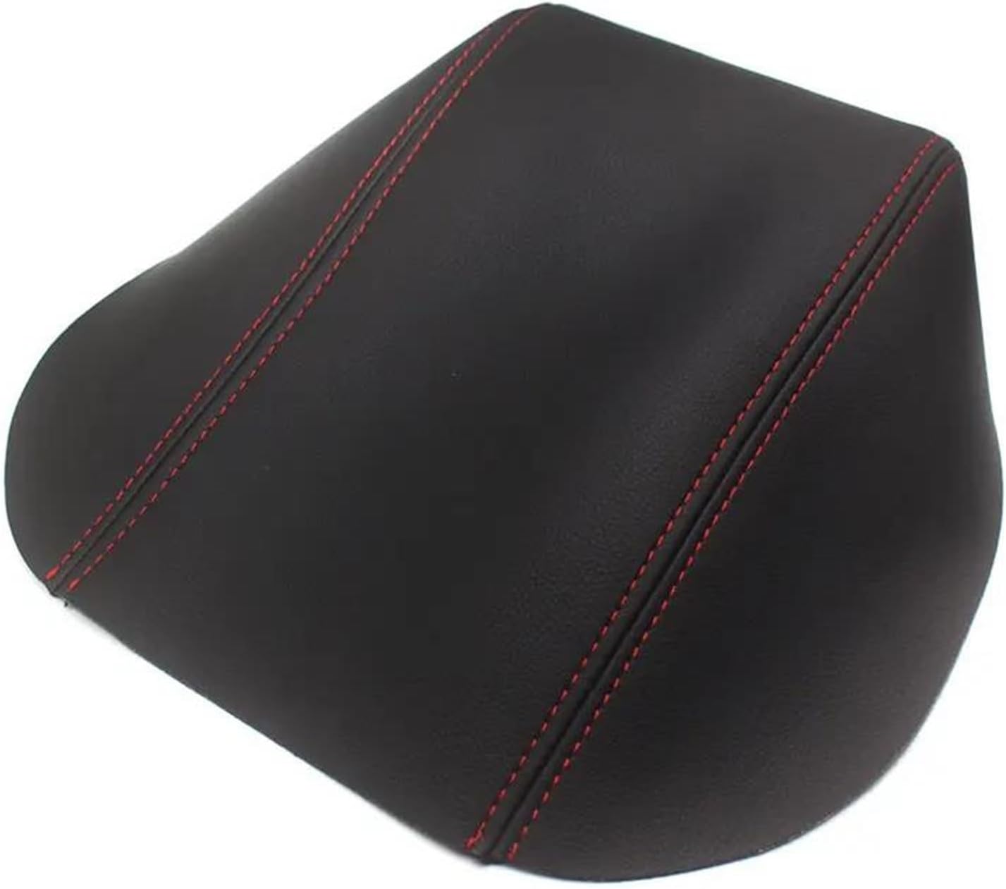 Armrest Box Protection Cover Compatible with A4 2009 2010 2011-2016 Microfiber Leather Cover Trim(Black-White line)