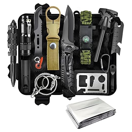 Gifts for Men Dad Husband Boyfriend Fathers Day, Survival Gear and Equipment 13 in 1 Emergency Survival Tools Camping Accessories, Christmas Birthday Gifts Ideas for Camping Fishing Hunting Hiking