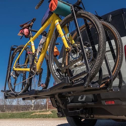 KUAT 2" Piston Pro Platform Rack - Secure Rugged Durable Portable Foldable Easy-to-Use No Frame Contact Dual Ratchet 2-Bike Hauling Platform with 5" Max Tire Width - Thumbnail 6
