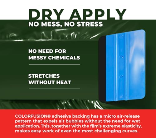 Image of ColorFusion PPF by VViViD, Gloss Dark Olive Green Dry Apply PPF Vinyl Car Wrap Roll 60ft x 5ft