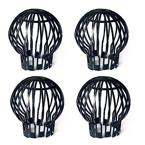 Protectores de canalón de plástico, protector de hojas de bajante, cubierta de tubo de drenaje, protector de bloque de canalón, evita que las tuberías obstruyan canalones, accesorios, 4 piezas