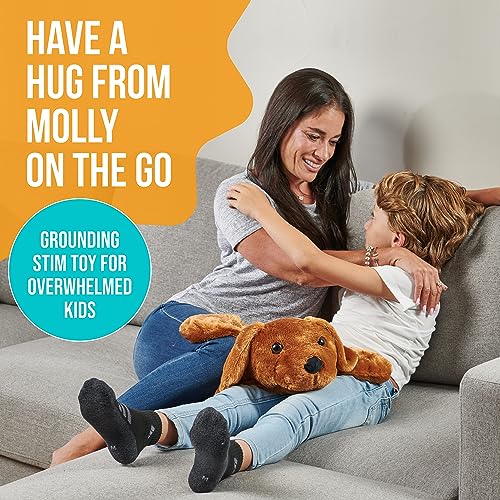 Image of FRIENDLY CUDDLE Weighted Lap Blanket for Kids & Adults - Kids Weighted Blanket - ASD, Sensory Processing Weighted Stuffed Animals Dog Toy - Microwavable Weighted Lap Pad for Kids, 5 Lbs.