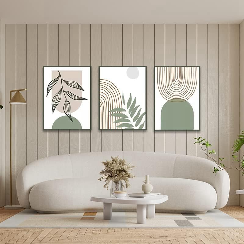 LPFNSF Modern Abstract Poster Set, Bohemian Style Home Background Wall Decoration Picture, Plant Leaf Printed Poster