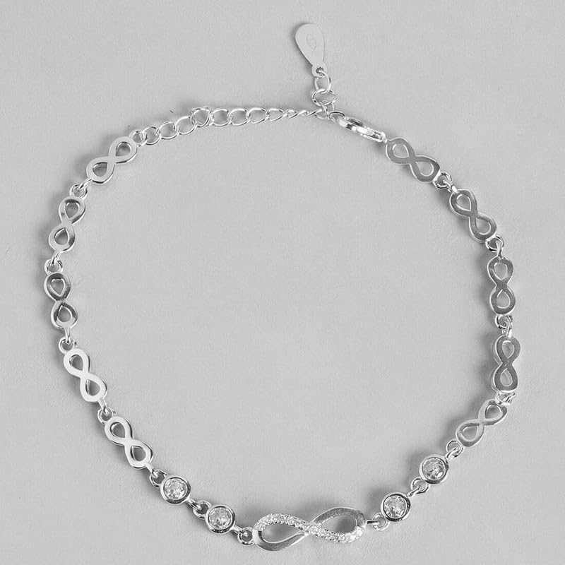 925 Sterling Infinity Rhodium Plated CZ Jewelry Set