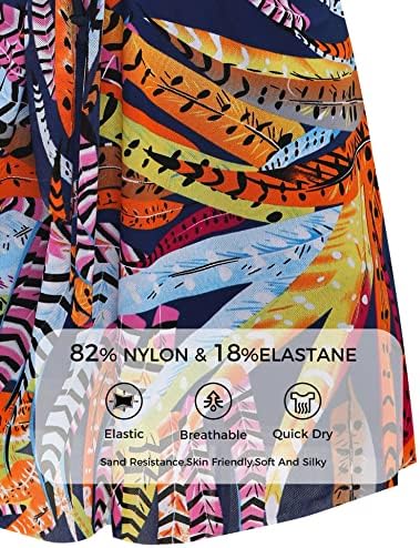 Wantdo Ladies's Plus Dimension Swimdress Flower Printed Swimwear Cowl Up Swimsuits 6 51dQh558S3L. AC