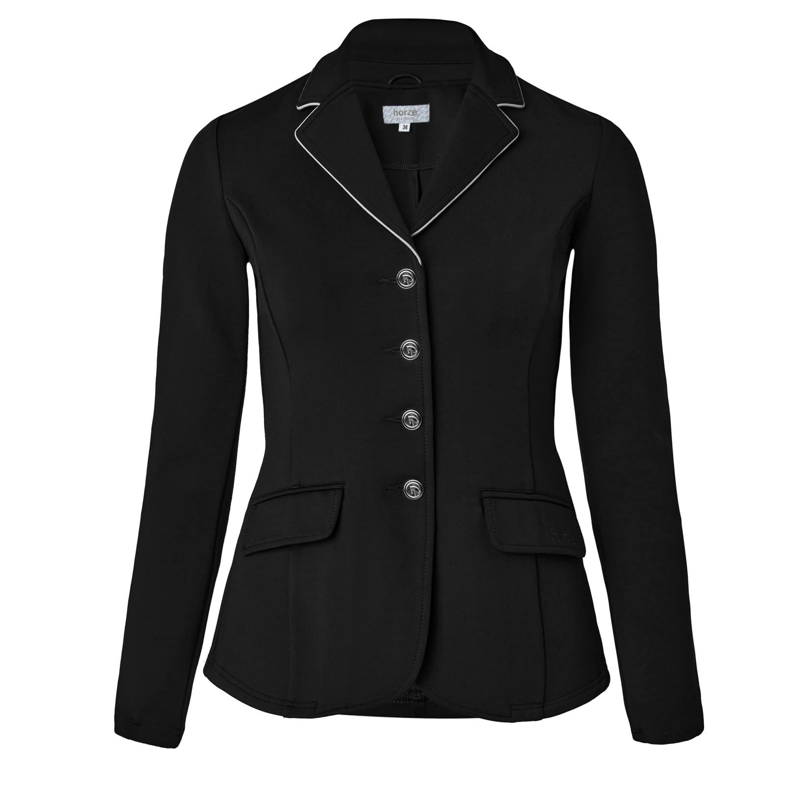 Women's  Equestrian  4 Button Tapered Moisture Wicking Horse Show Jacket