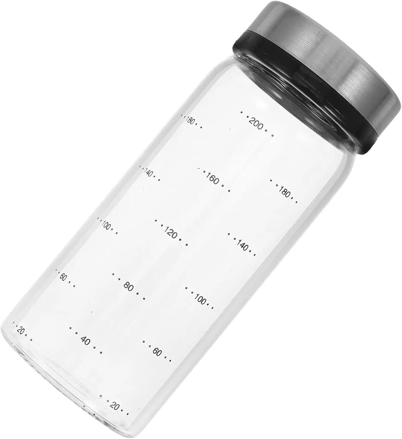 Glass Condiment Bottle 200ml Salt Pepper Shaker with Lid for Kitchen BBQ Camping Seasoning Herbs Powders Container