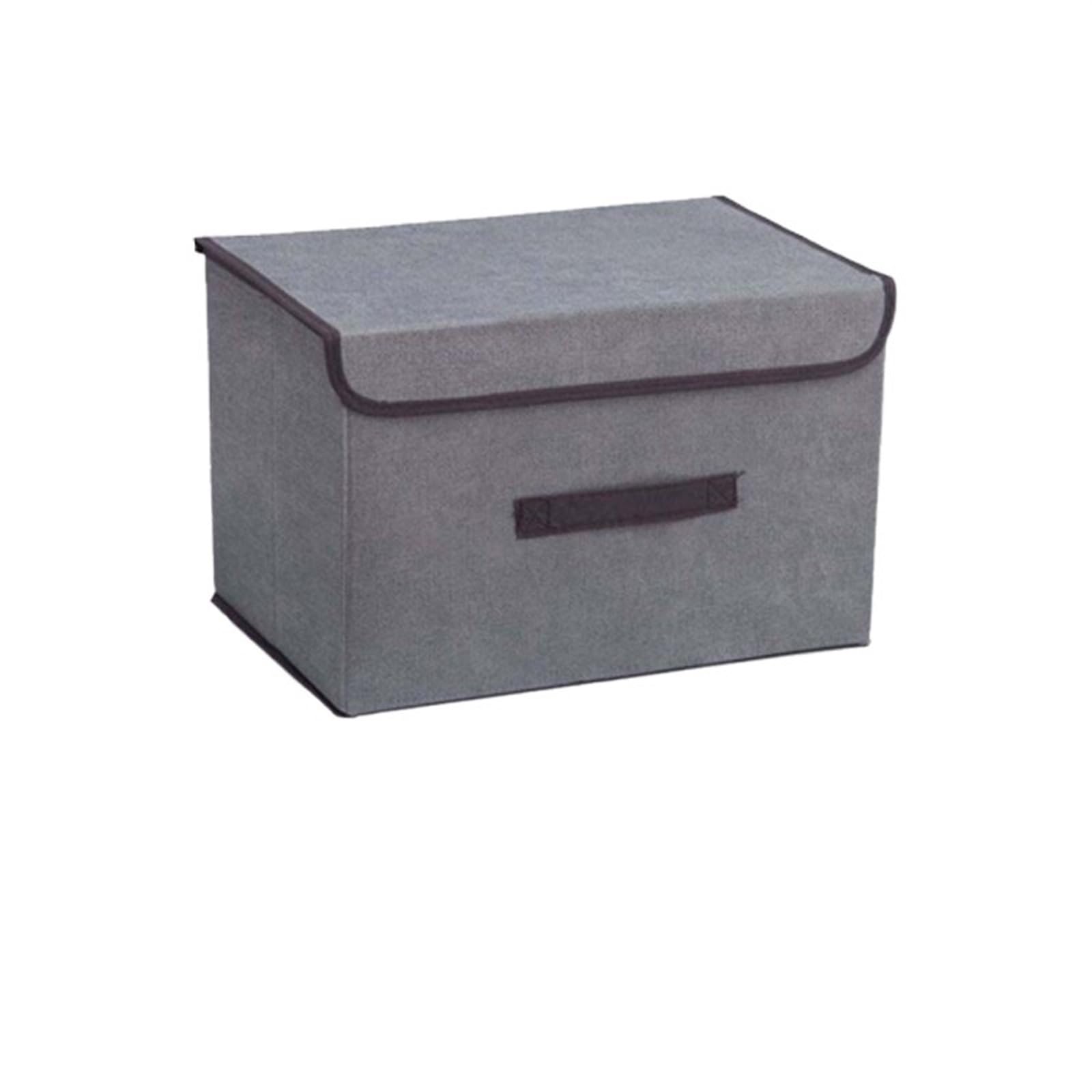 JINGYAN Storage Boxes Fold Storage Box Gray Home Supplies Clothing Underwear Sock And Organizer(L)