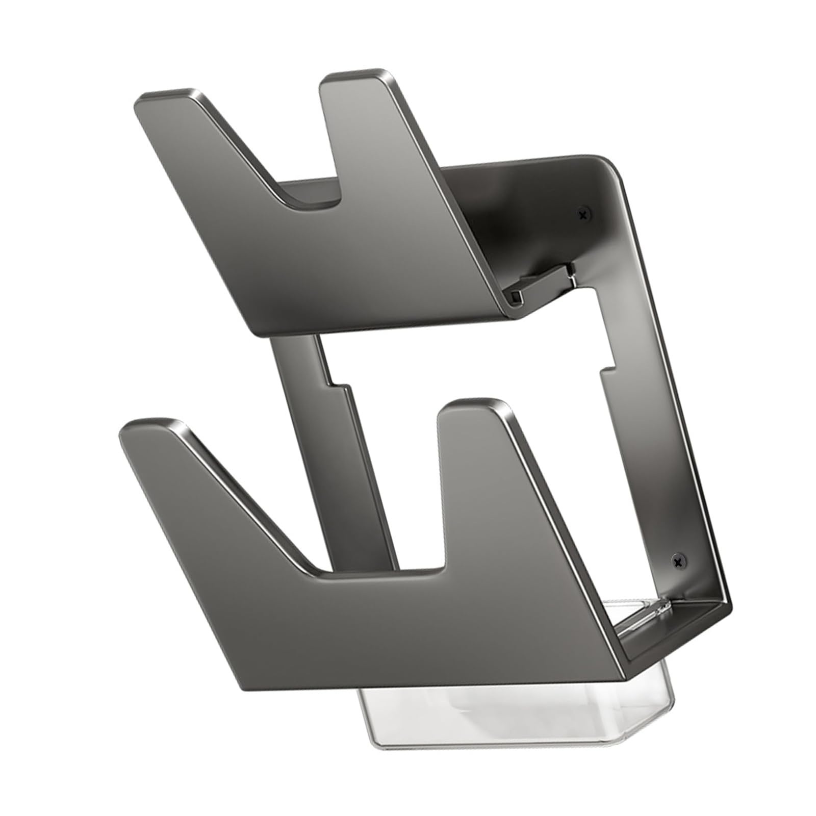 Support couvercle double aluminium rangement cuisine organiseur compact