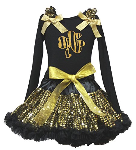 Vestido de fiesta dorado Clover infantil para cumpleaños y celebraciones especiales de niñas