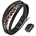 Gkmamrg Armband Herren Leder Geschenke für Männer - Lederarmband Naturstein Tigerauge Stein Perlenarmband Männer Armband Armband günstig Kaufen-Gkmamrg Armband Herren Leder Geschenke für Männer - Lederarmband Naturstein Tigerauge Stein Perlenarmband Männer Armband