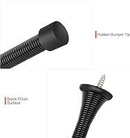 Vista 38 de Paquete de 6 topes de resorte para puerta, color blanco, 3-1/4 pulgadas, flexibles con puntas de parachoques de goma blanca