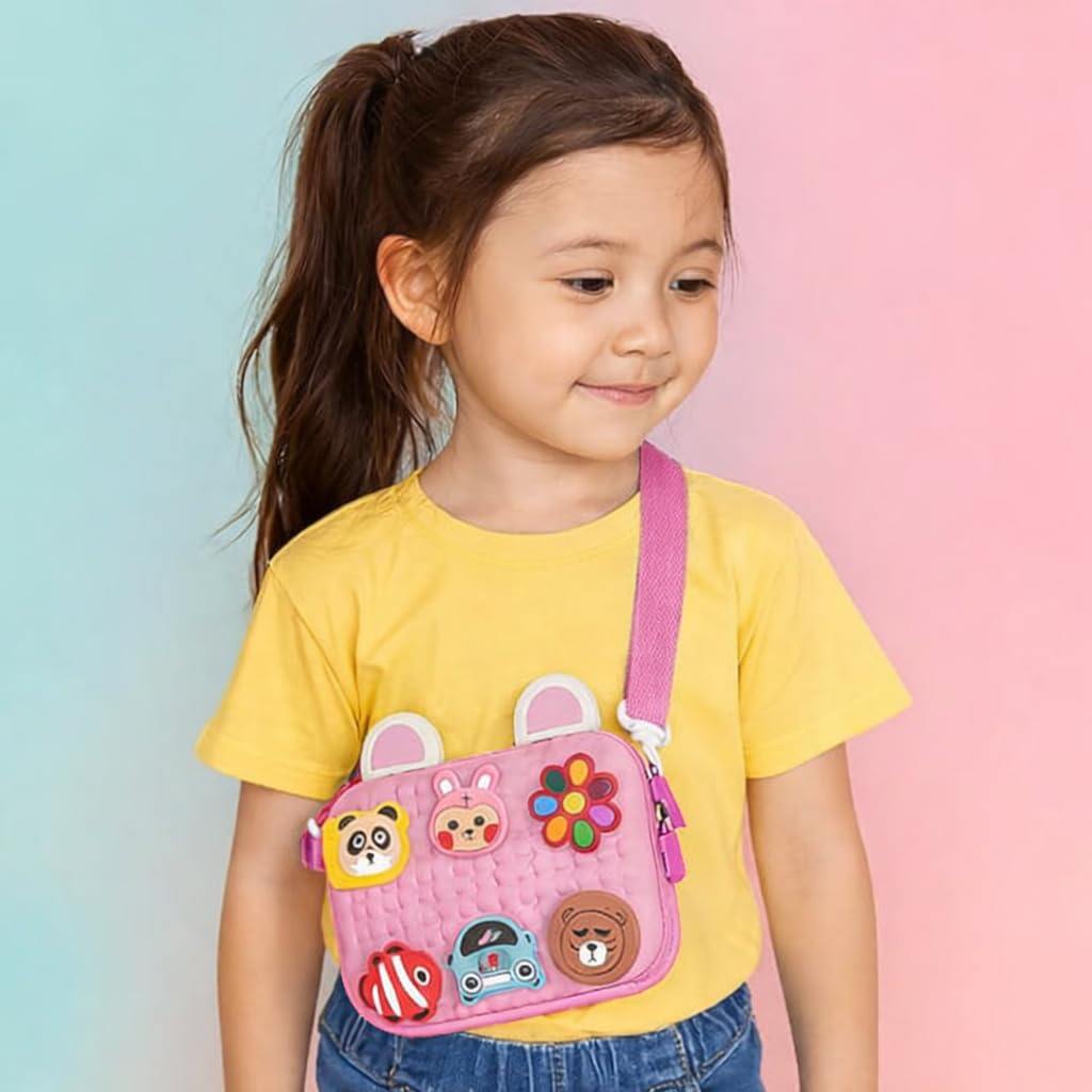 Toy Imagine Cartoon Soft Silicone Crossbody Sling Bag for Girls Birthday Gift for Girls Waterproof Anti Fall Shoulder Purse Handbag Stationery Storage Bag Travel Gift for Children Students Girls 1