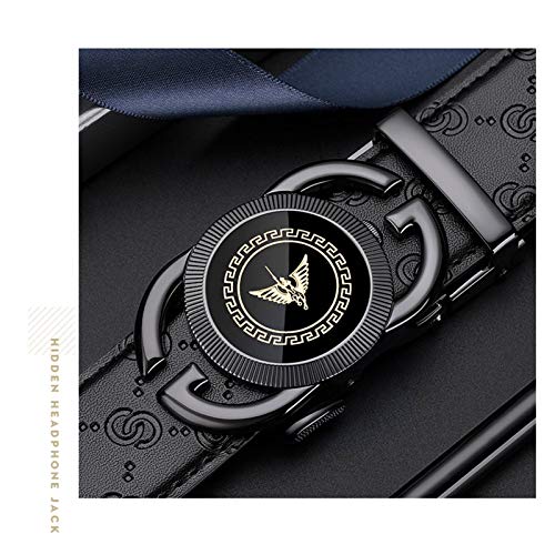 Classic Genuine Leather Men’s Ratchet Belt Automatic Buckle Dress Casual Gift Box.2