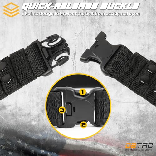 DBTAC 2" Nylon Duty Belt w/ 4 Keepers Tactical Police Security Utility Belts for Law Enforcement Security Patrol & Work Gear3