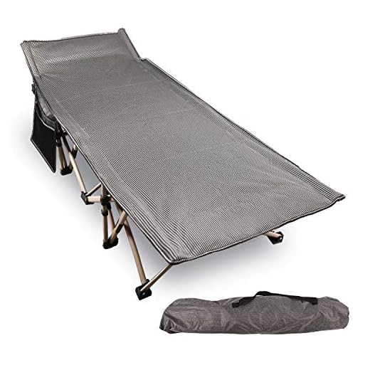 REDCAMP Folding Camping Cots for Adults 500lbs, Double Layer Oxford Strong Heavy Duty Wide Sleeping Cots for Camp Office Use, Portable with Carry Bag