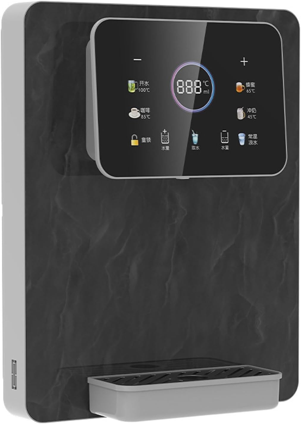 Hot Mains Fed Water Dispenser with Child Lock Instant Hot Water Purifier for Office Commercial Use Touch Screen (Black)