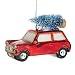 Produktbild handbemalt Glas Christbaumschmuck - Auto & Weihnachtsbaum (10cm)