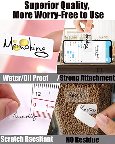 Continuous D30 Label Maker Tape - 3 Rolls Color D30 Continuous Labels Roll 15Mmx6M(Lavender/Pink/White) Memoking D30 Labels Refills Compatible With Zodzi Phomemo D30 Label Maker Tape - 0.59Inx19.68Ft #TOP4