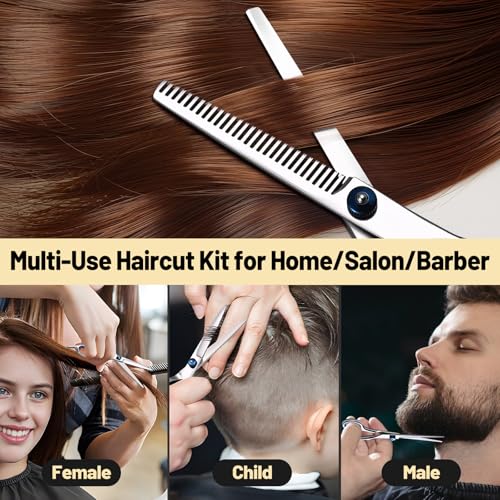 hair cutting scissors set professional stainless cutting hair scissors barber hair cutting scissors thinning shears sharp blades hairdresser haircut for womenmenkids lfj1234