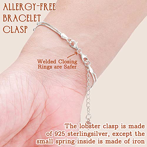 Double Lobster Clasp 925 Sterling Silver Necklace Clasp Classic Double End Design Necklace Clasps And Closures,Necklace Extender Suitable For Jewelry Chain #TOP3