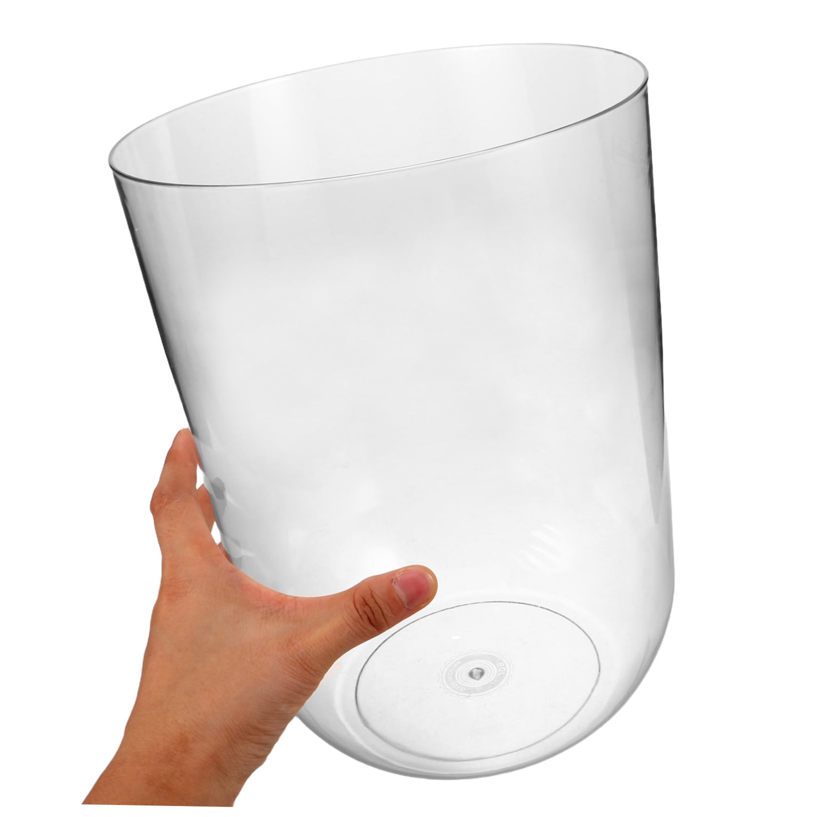 Lurrose Aquarium Cylindrique Pet 8l pour Tortue et Espèces Aquatiques, Design Créatif et Compact, Facile à Entretenir, pour Décorations de Bureau et Débutants