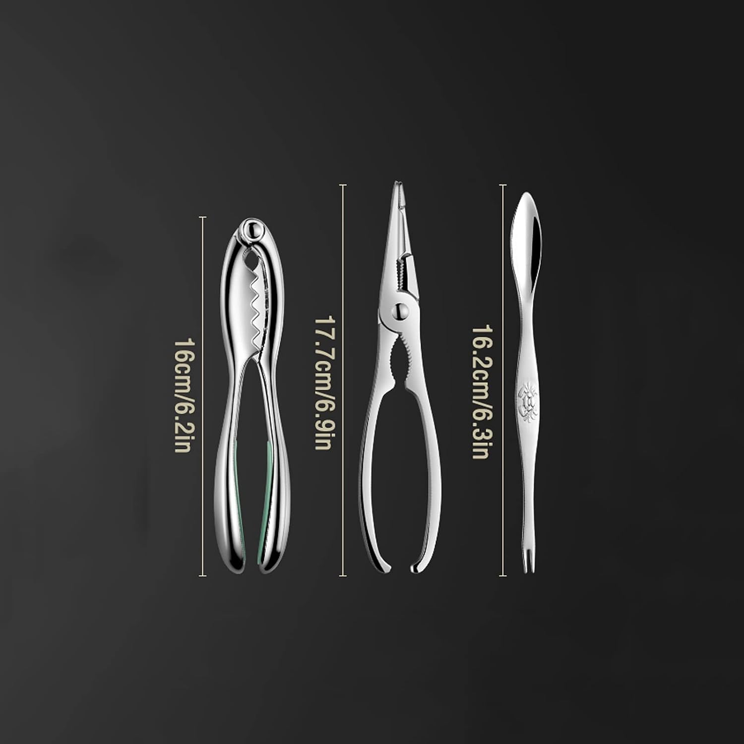 Seafood Tools Set 3-Piece Seafood Tool Kit Including Crab Leg Biscuits Seafood Scissors Lobster Fork and Pick Lobster Leg Sheller Kitchen Accessories Lobster Tools for ea(Pink)