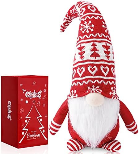 Christmas Gnomes Christmas Decorations Gnome Handmade Tomte Gnome Holiday Gnome Plush Swedish Tomte Christmas Elf Decoration Ornaments Swedish Dwarf Figurine Thanksgiving Housewarming Gifts 18 Inches