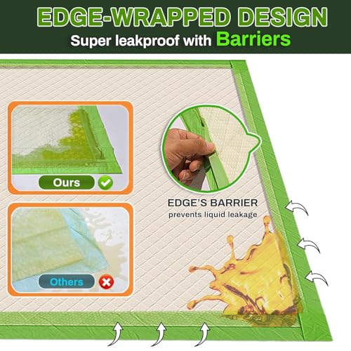 Gardner-Pet-Pee-Pads-for-Dogs-Extra-Large-28×34-XL-Thicker-ECO-Green-Disposable-Xlarge-Puppy-Training-Pads-Super-Absorbent-Full-Edge-Wrapping-Pad-for-Dogs-Puppies-Doggie-Cats-Rabbits-30-Count Gardner Pet Pee Pads for Dogs Extra Large 28×34 XL Thicker ECO Green Disposable Xlarge Puppy Training Pads Super Absorbent Full Edge Wrapping Pad for Dogs Puppies Doggie Cats Rabbits 30 Count