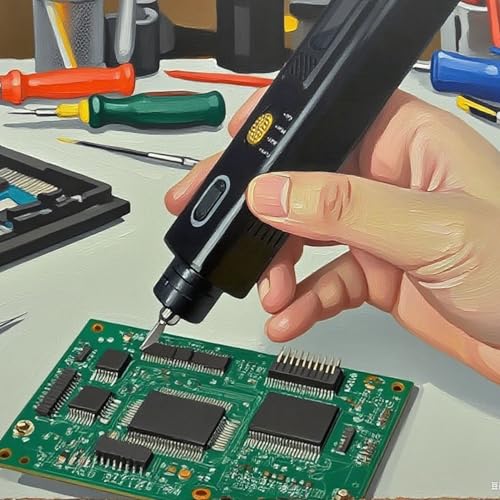 Garosa Ultraschallschneider, 40-kHz-Präzisionsschneidwerkzeug mit Verbessertem Vibrationssystem für 3D-Druck, Kunststoffe, Holz, Harze, 50 Klingen Im Lieferumfang Enthalten, (EU-Stecker)