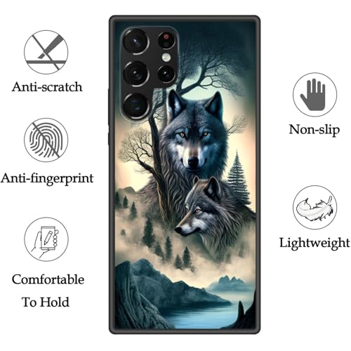 BFUKVOU for Galaxy S26 Ultra Case,Premium Soft Silicone Rubber Full-Body Protective Bumper Case for Samsung Galaxy S26 Ultra 6.9 inch 2026,Forest Wolf - image 5