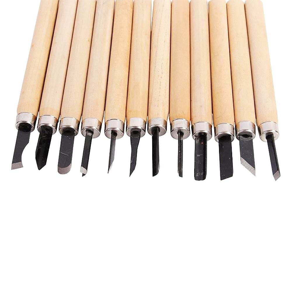 Narzędzia Rzeźbiarskie Dłuta Do Drewna Narzędzia Rzeźbiarskie Dłuto 12 Sztuk/Zestaw Professional Wood Carving Diy Pen Woodcut Sztuki Craft Dutór Hand Tool Zestaw Do Rzeźbienia Stolarzy