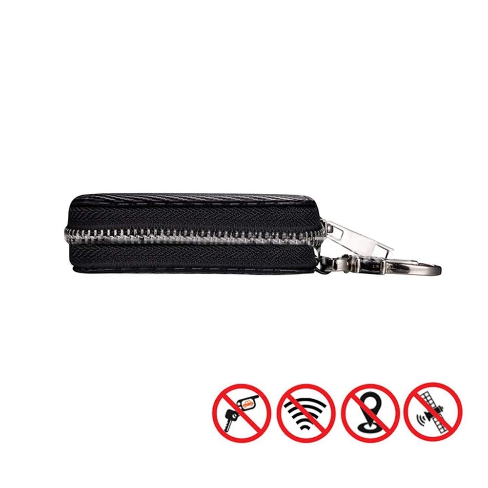 Ironstripe Portachiavi Schermato Keyless Faraday | Borsa Antifurto con Gabbia di Faraday e RFID Protection in Vera Pelle | Alta Qualità | Portachiavi Auto Antifurto per Chiavi Keyless/Jammer