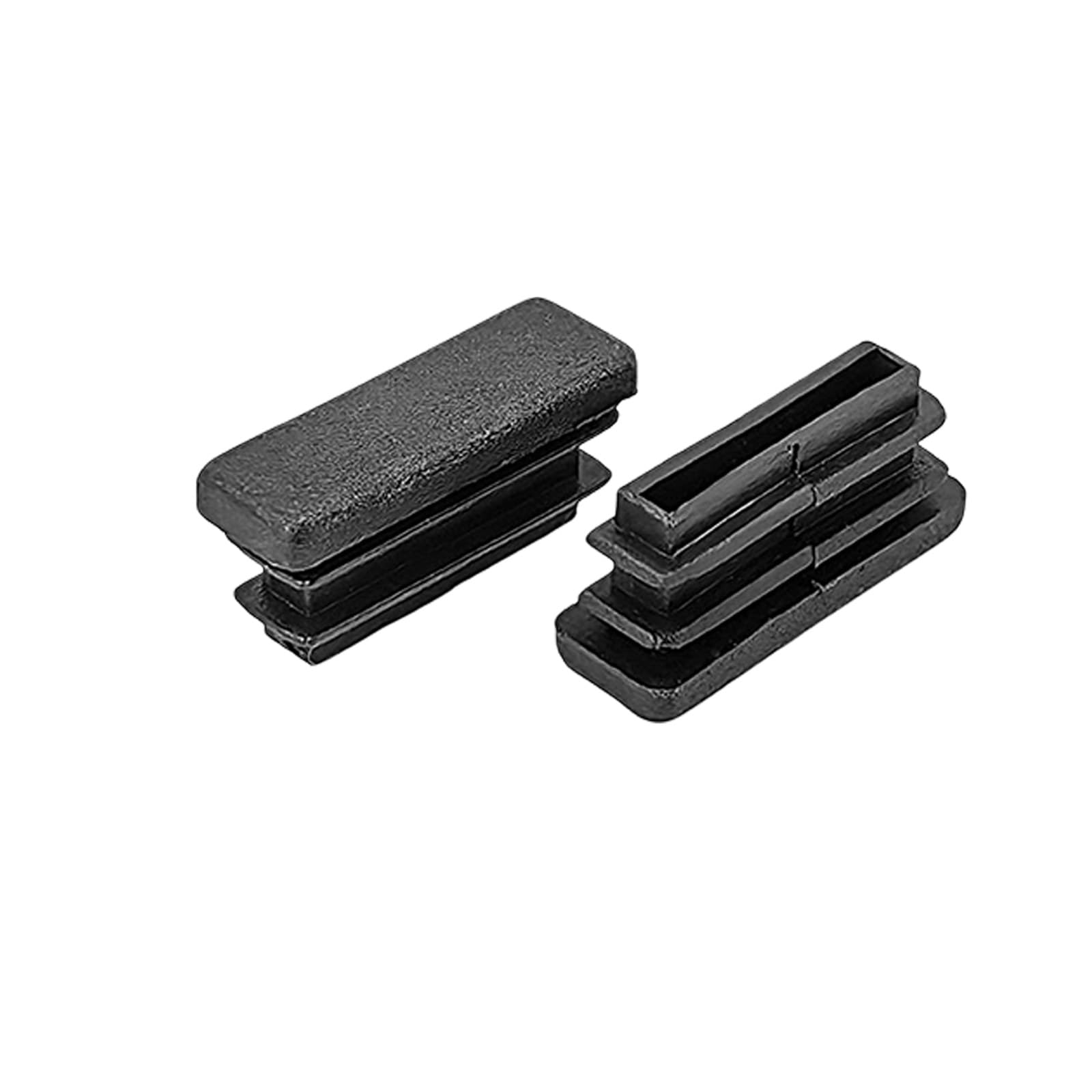 12Pcs Black Rectangle Blanking End Caps Tubing End Cap Insert Blanking Stopper Pipe Tube Cap