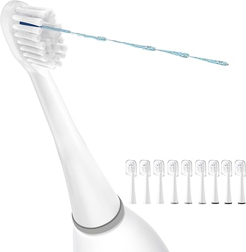 Cabezales de repuesto para cepillo de dientes Water-Pik Sonic Fusion y Sonic Fusion 2.0, SF01, SF02, SF03 y SF04, cerdas transparentes, forma