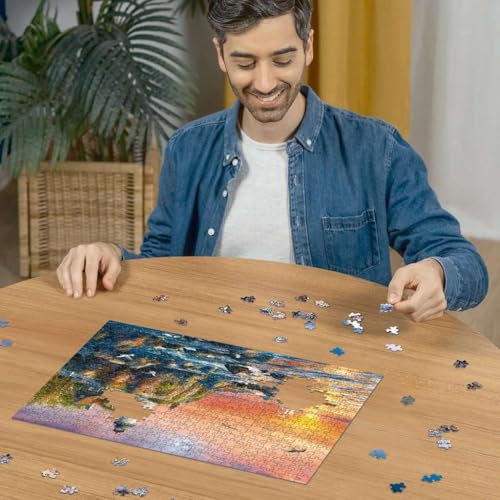 Puzzle 500 pièces Phare au coucher du soleil Ravensburger France - vue 3
