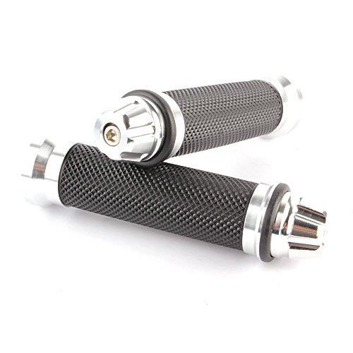 Custom Motorcycle Sport Bike Cnc Aluminum 7/8" 22Mm Handlebar Rubber Gel Hand Grips For Chopper Cruiser Bike #TOP4