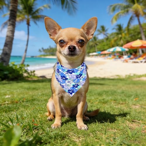 Bandanas para perros pequeños en verano con diseño hawaiano tropical de Pai Sence 8