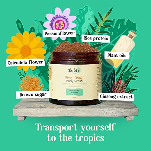 Brown Sugar Body Exfoliator - Natural Scrub for Women & Men, Firm and Hydrated Skin, Vegan Treatment for Dead Skin, Salt Scrub - Image 3