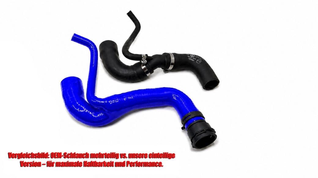 Kit di 10 tubi per acqua di raffreddamento, colore blu, in silicone, adatto per Golf 5 R32, 3,2 l, 24 V, 6 marce, 02Q 02M 1K0121051M 10100112