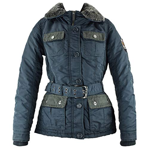Preisvergleich Produktbild Kaiser24 Damen Winter Jacke Parka Trenchcoat (S (36 / 38), Trenchcoat Blau)