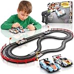 Slot Car Race Track Sets, Race Car with 4 High Speed Cars, Race Tracks for Kids Ages 4-8, Electric Slot Car Race Track Sets, Remote Control Car, Gifts Toys for Boys - 115' Raceway
