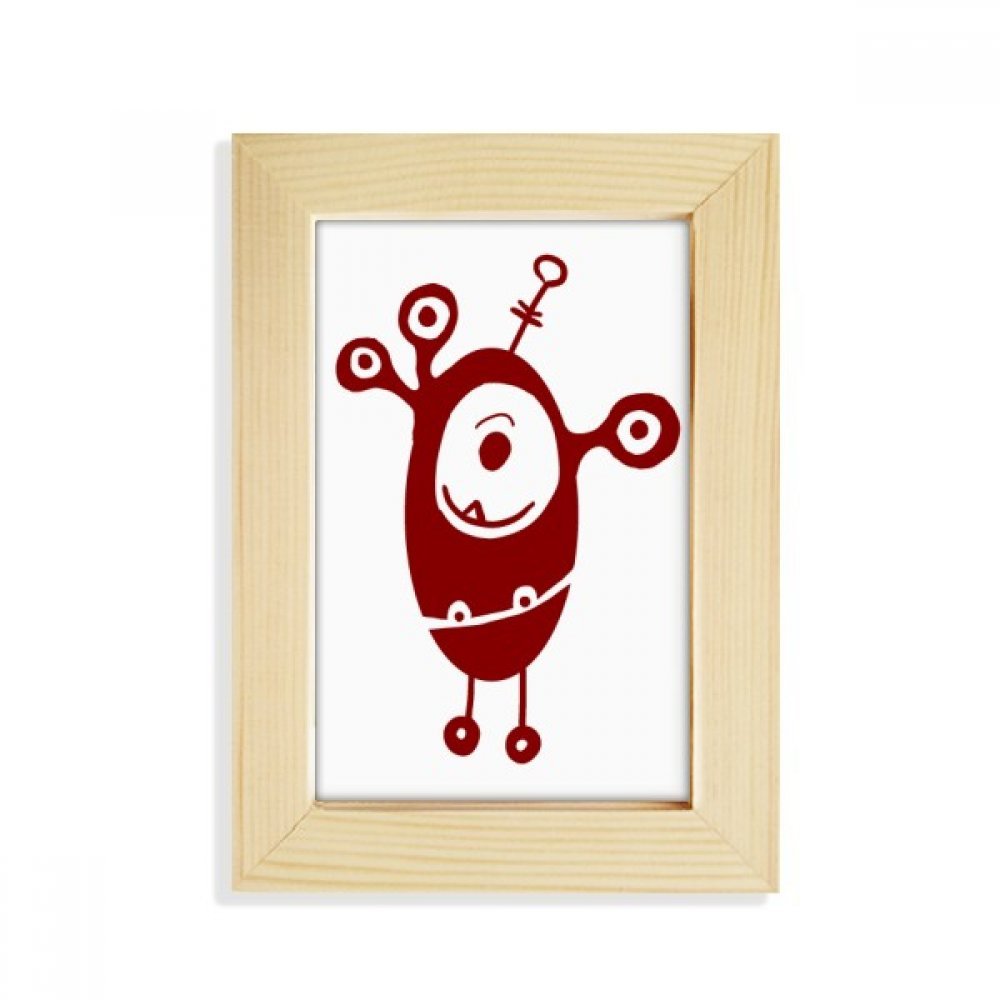 Pintura de monstruo cíclope en marco de madera para regalar a fans de la fantasía