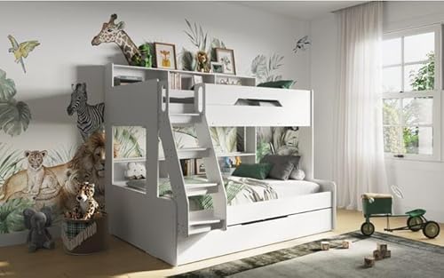 Flair Interstellar Triple Bunk Bed - White