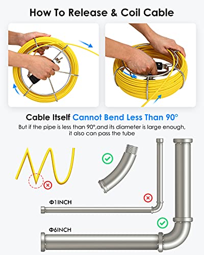 Sewer Camera 100Ft/30M, Comstex Sewer Inspection Camera, 9 Inch Lcd Monitor With Dvr, Video Pipe Inspection Equipment Ip68 Camera With 12 Led Lights, Sewer Drain Camera For Plumber, Homeowners #TOP5