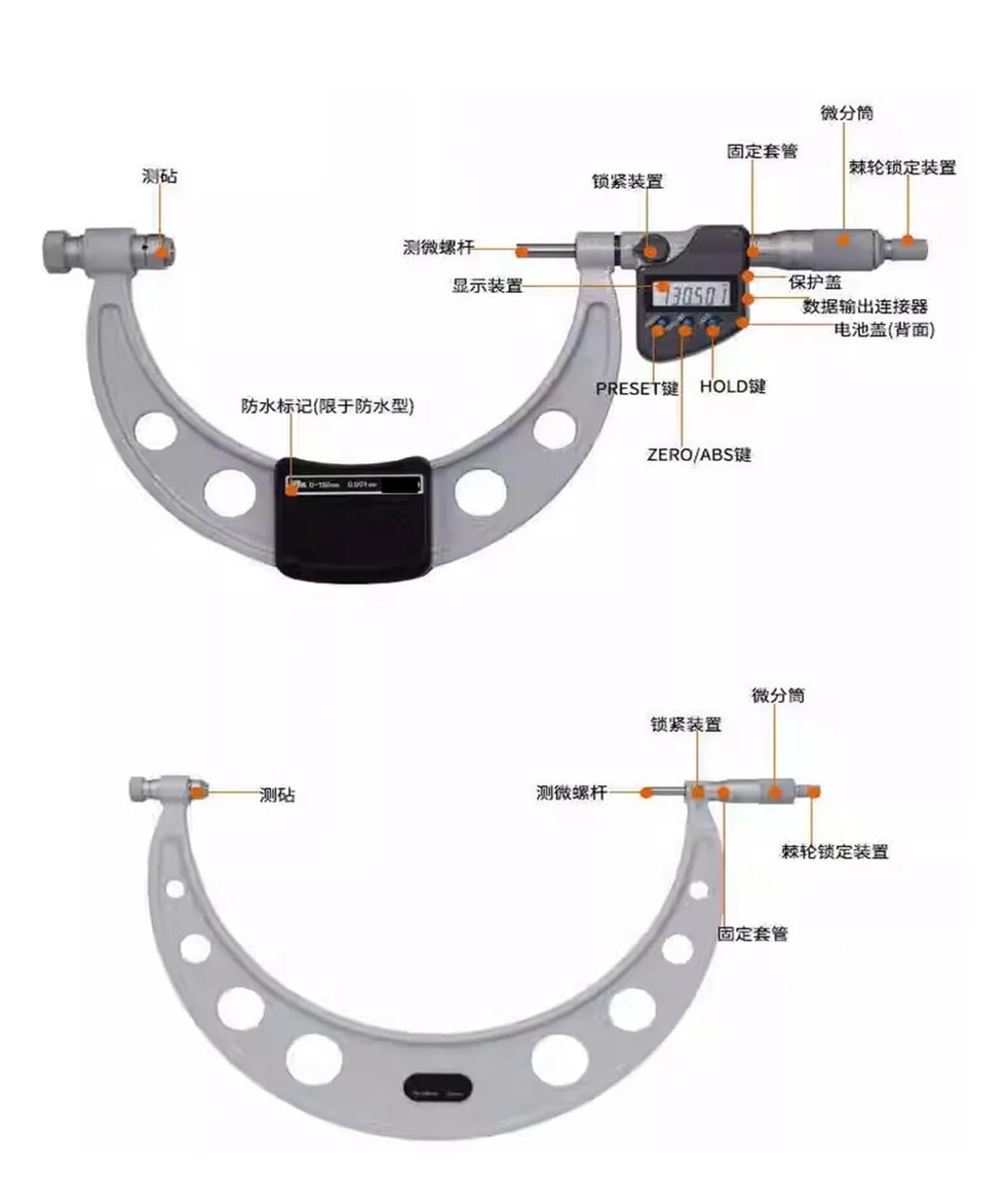 1 x elektroniczny mikrometr cyfrowy 340-251-30 104-136A (340-252-30 150-300 0)