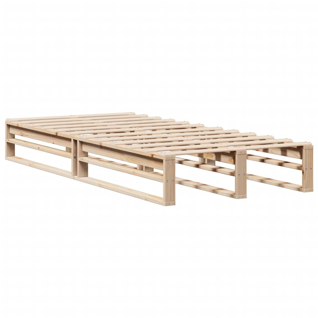 VIDAXL Solid Pine Wood Bed Frame - Brown - 90x200 cm