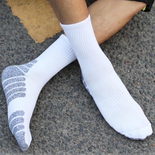 Men's Athletic Ankle Socks Thick Cushion Cotton Running Socks for Men&Women 3 Pairs2