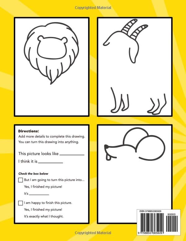 Finish the Drawing: 40+ original artistic images for all ages to challenge, complete and color! image 3