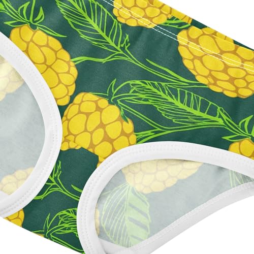 Yellow Raspberries Green Leaves Little Girl Panties Girls Underwear Toddler Cotton Personalized Briefs Undies Kids 2t4
